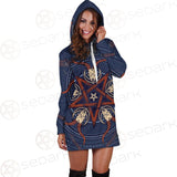 Stylish Pentagram With Goat Skulls SDN-1028 Hoodie Dress