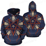 Stylish Pentagram With Goat Skulls SDN-1028 Hoodie Allover
