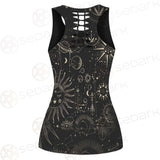 Vector Illustration Set Of Moon Phases SDN-1029 Hollow Out Tank Top