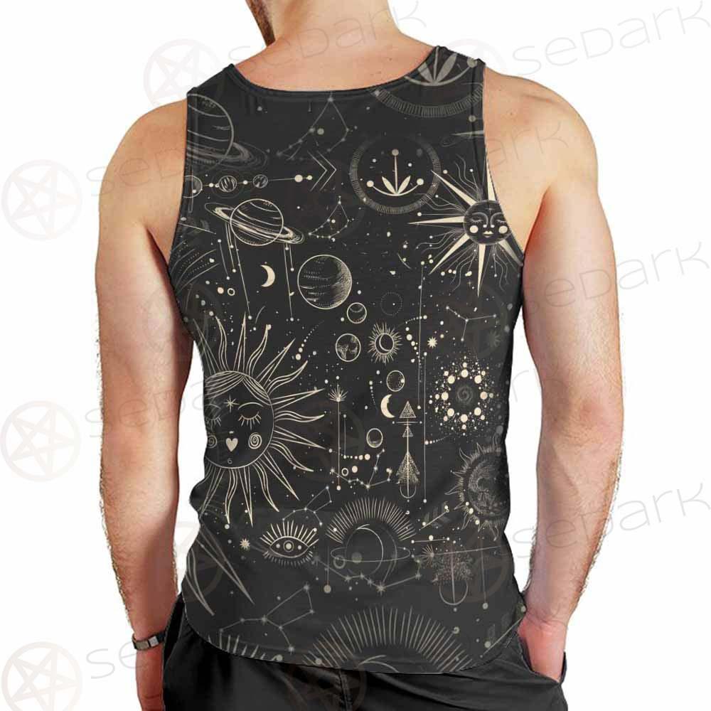 Vector Illustration Set Of Moon Phases SDN-1029 Men Tank-tops