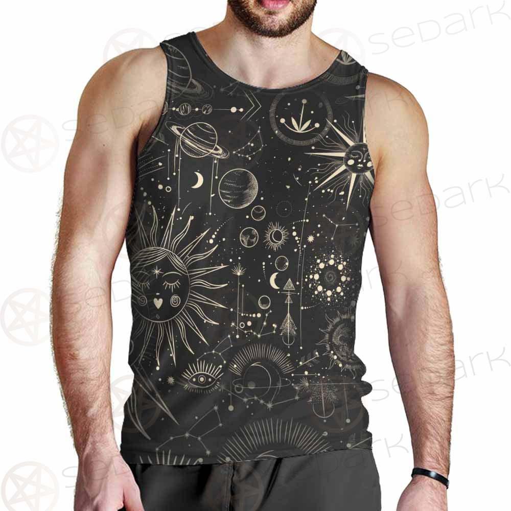 Vector Illustration Set Of Moon Phases SDN-1029 Men Tank-tops