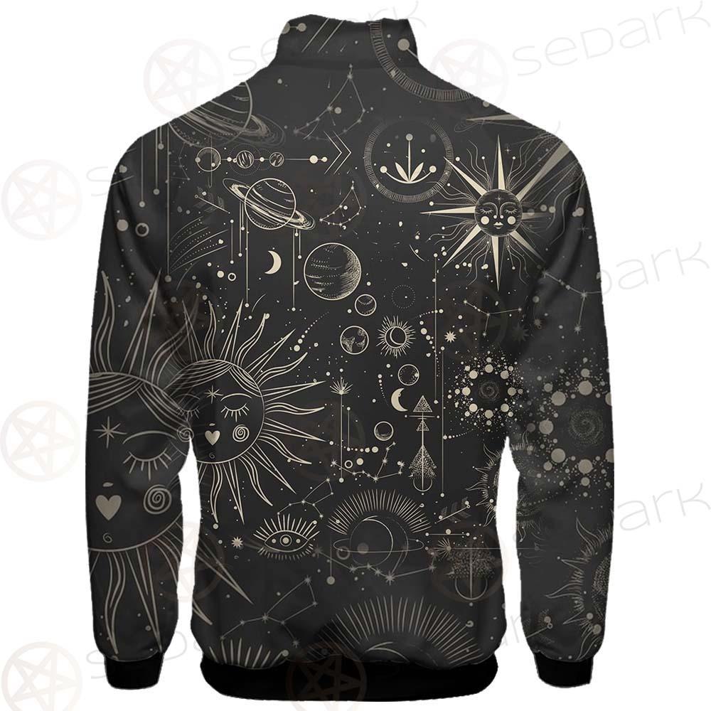 Vector Illustration Set Of Moon Phases SDN-1029 Stand-up Collar Jacket