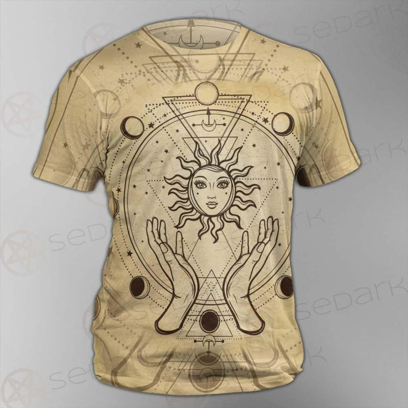 Human Hands Hold The Sun SDN-1030 Unisex T-shirt