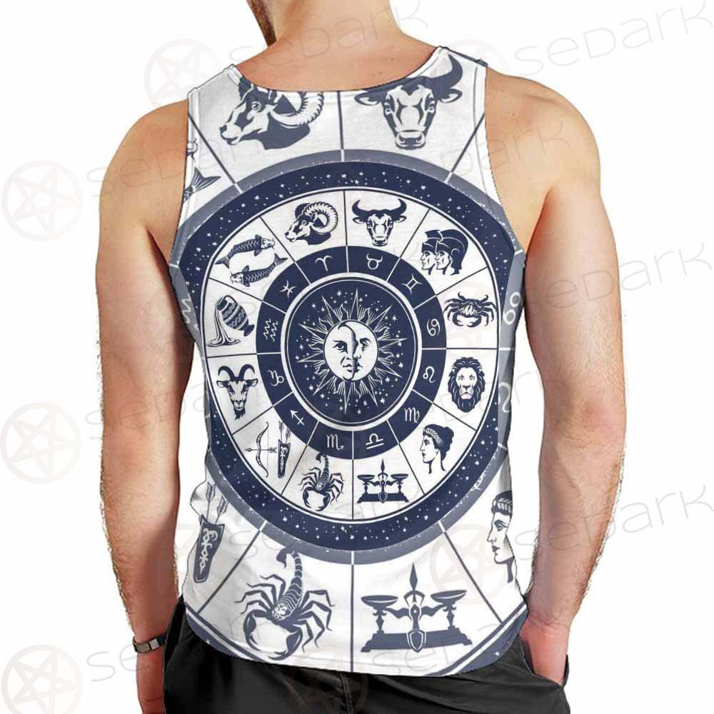 Zodiac Astrology Circle SDN-1035 Men Tank-tops
