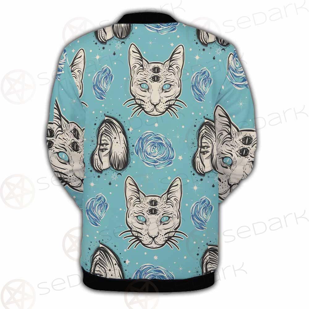 Seamless Pattern In Tatto Art SDN-1039 Button Jacket