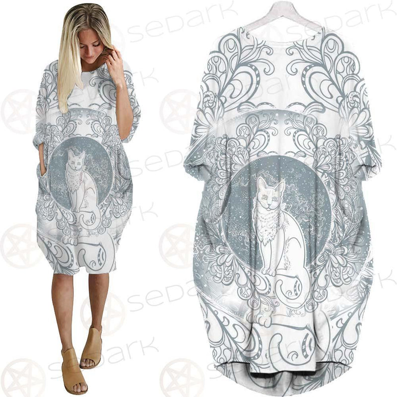 Vector Illustration For All Saints Day SDN-1044 Batwing Pocket Dress