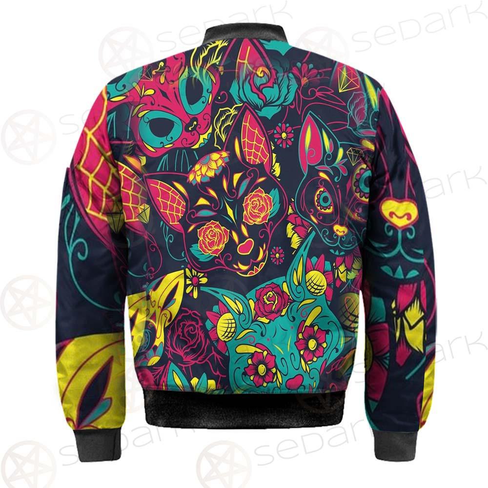 Cat Skull With Floral Ornament SDN-1046 Jacket