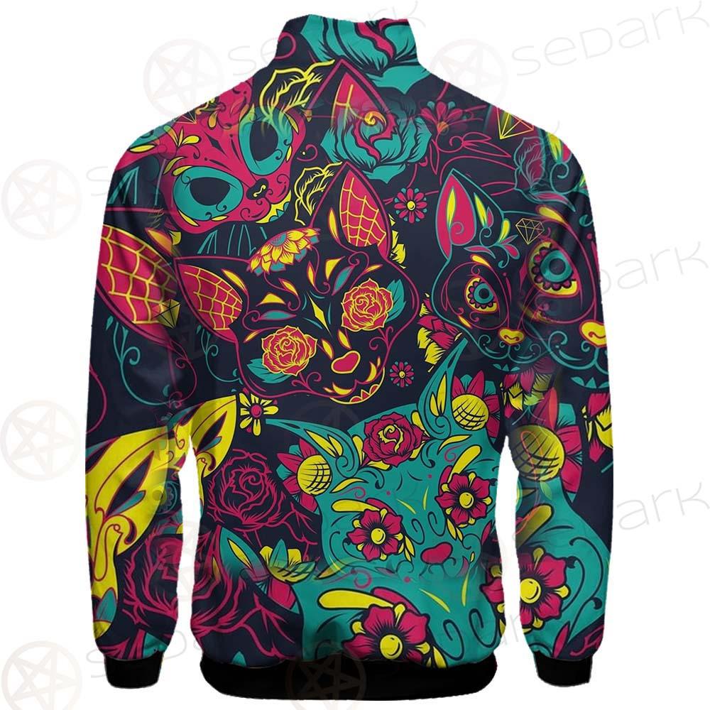 Cat Skull With Floral Ornament SDN-1046 Jacket
