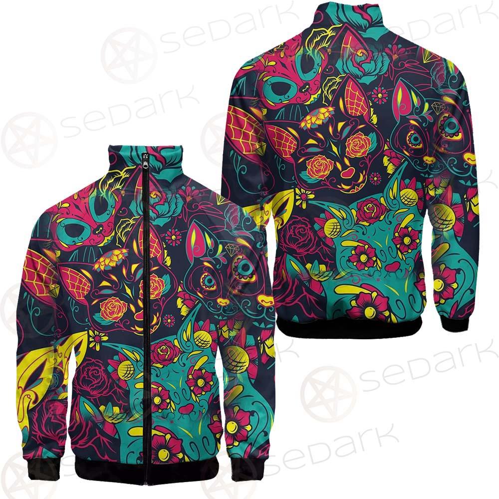 Cat Skull With Floral Ornament SDN-1046 Jacket
