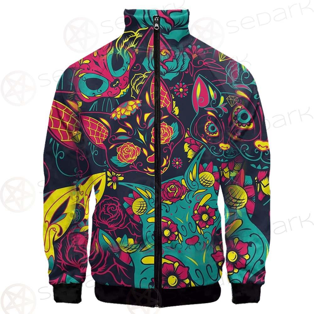 Cat Skull With Floral Ornament SDN-1046 Jacket