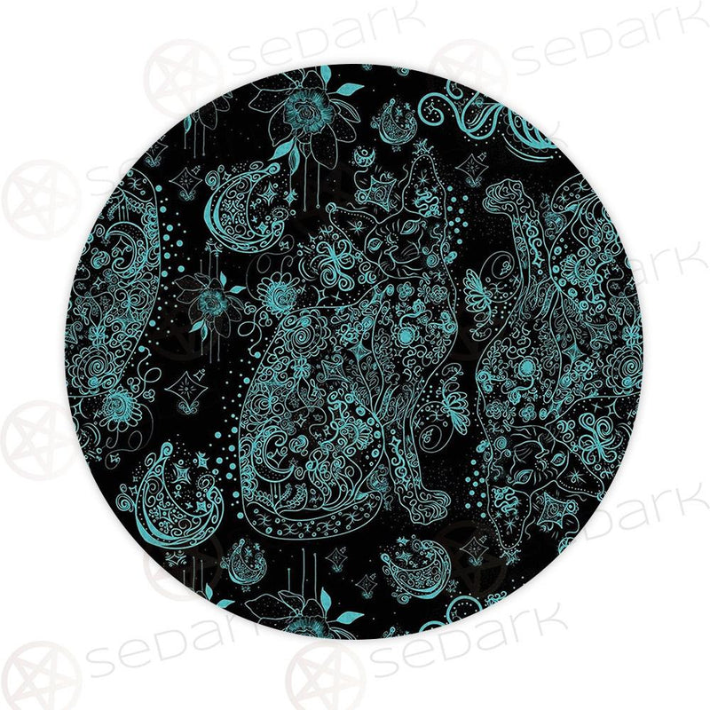 Black Sphynx Cat Tattoo SDN-1048 Round Carpet