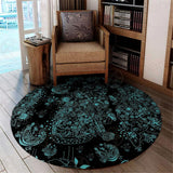 Black Sphynx Cat Tattoo SDN-1048 Round Carpet