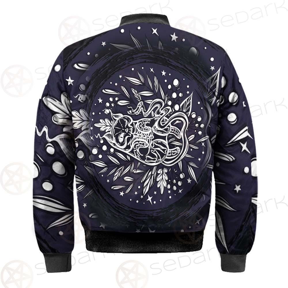 Mystical Cat Skeleton Lies In The Grass SDN-1050 Jacket