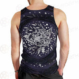 Mystical Cat Skeleton Lies In The Grass SDN-1050 Men Tank-tops