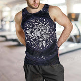 Mystical Cat Skeleton Lies In The Grass SDN-1050 Men Tank-tops