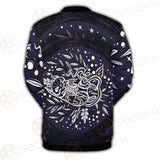 Mystical Cat Skeleton Lies In The Grass SDN-1050 Button Jacket