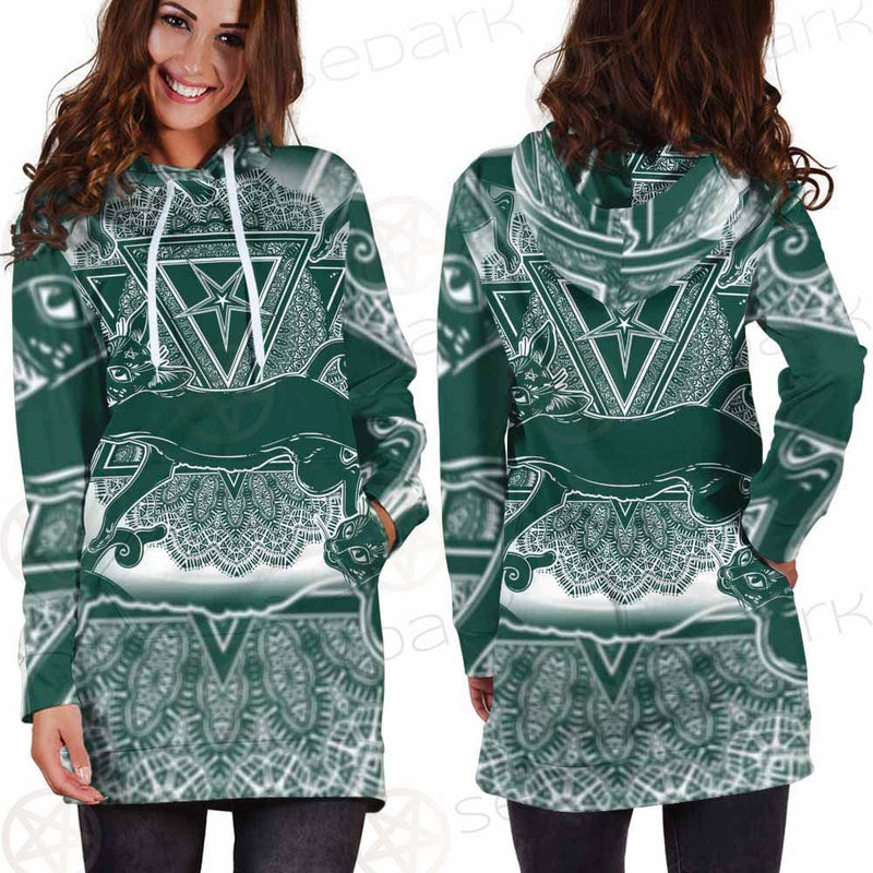 Cat Jumping Seamless Pattern SDN-1052 Hoodie Dress