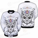 Cat Head Portrait With A Crown SDN-1053 Button Jacket