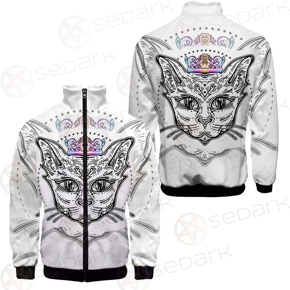 Cat Head Portrait With A Crown SDN-1053 Jacket