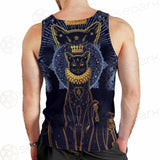 Black Cat Silhouette Portrait SDN-1056 Men Tank-tops