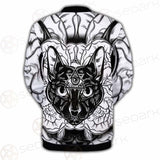 Ustration Of Cat With Flowers SDN-1057 Button Jacket