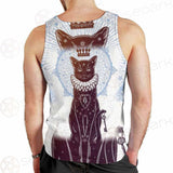 Black Cat Silhouette Portrait SDN-1059 Men Tank-tops