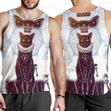Black Cat Silhouette Portrait SDN-1059 Men Tank-tops