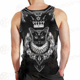 Black Cat Silhouette Portrait SDN-1060 Men Tank-tops