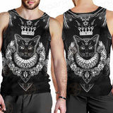Black Cat Silhouette Portrait SDN-1060 Men Tank-tops