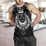 Black Cat Silhouette Portrait SDN-1060 Men Tank-tops