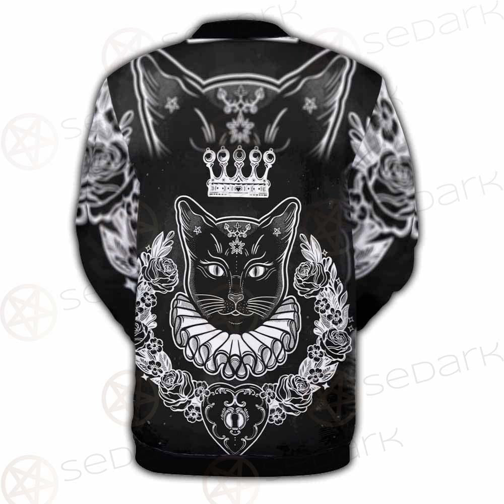 Black Cat Silhouette Portrait SDN-1060 Button Jacket