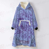 Mystical Cat Skeleton Lies SDN-1061 Oversized Sherpa Blanket Hoodie