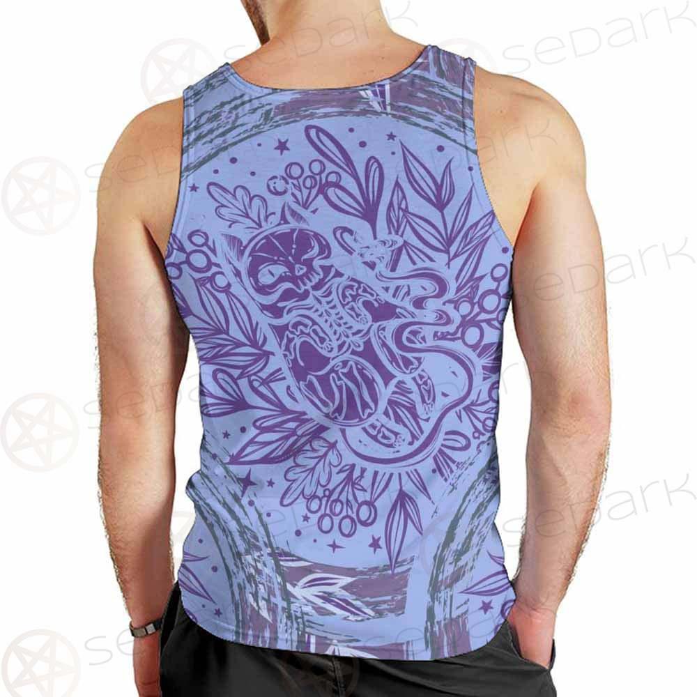 Mystical Cat Skeleton Lies SDN-1061 Men Tank-tops