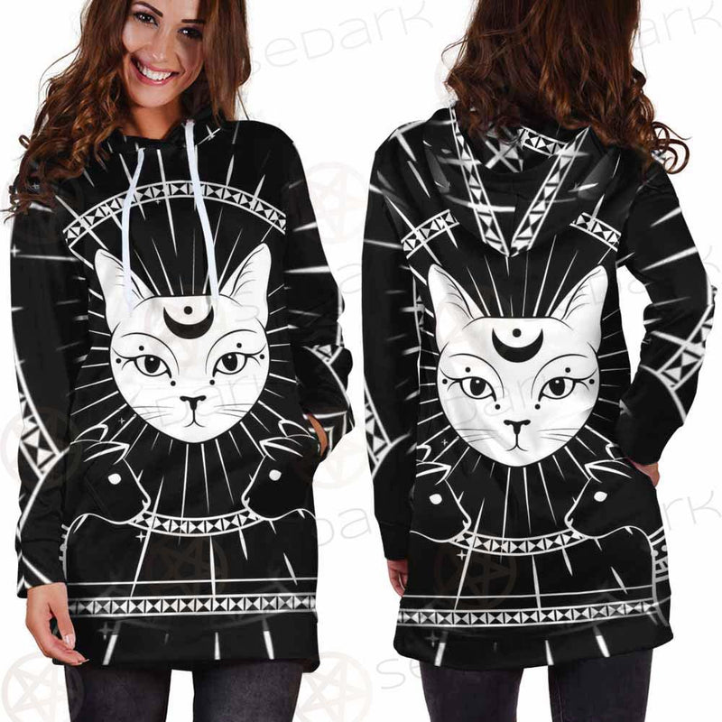 Moon On Night Sky SDN-1062 Hoodie Dress