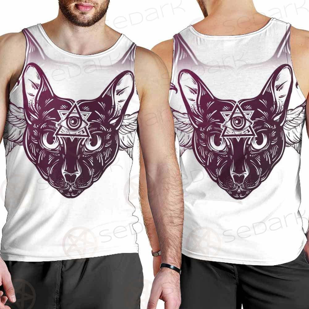 Mystical Elegant Cat SDN-1063 Men Tank-tops