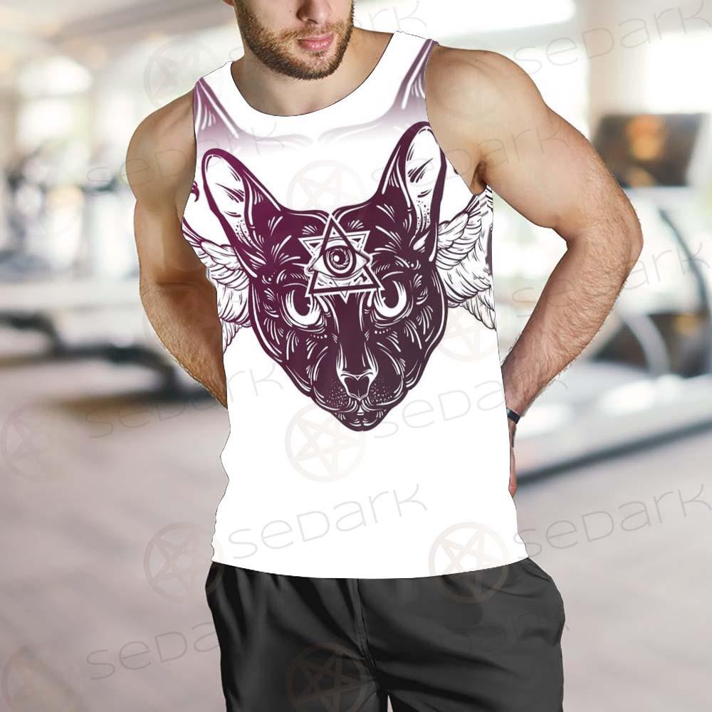 Mystical Elegant Cat SDN-1063 Men Tank-tops