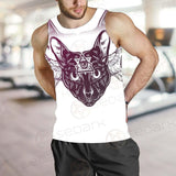 Mystical Elegant Cat SDN-1063 Men Tank-tops