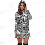 Cat Mystic And Mandala Tattoo SDN-1065 Hoodie Dress