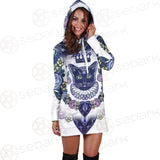 Black Cat Silhouette Portrait SDN-1066 Hoodie Dress
