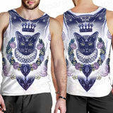 Black Cat Silhouette Portrait SDN-1066 Men Tank-tops