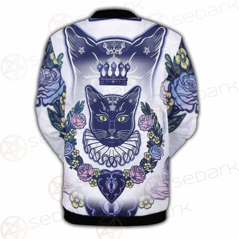 Black Cat Silhouette Portrait SDN-1066 Button Jacket