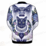 Black Cat Silhouette Portrait SDN-1066 Button Jacket