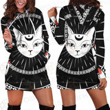 Hands With Rings SDN-1068 Hoodie Dress