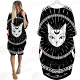 Hands With Rings SDN-1068 Batwing Pocket Dress