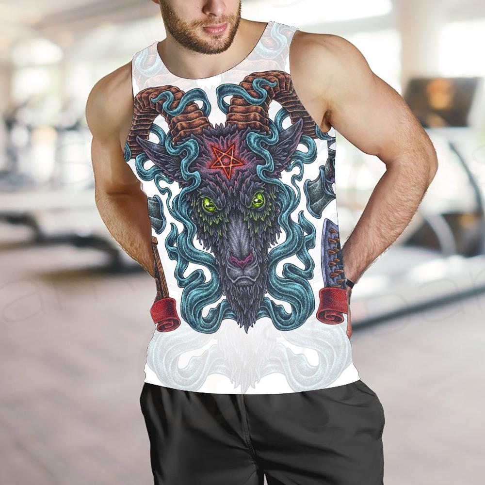 Infernal Torture Theme Tattoos Men Tank-tops