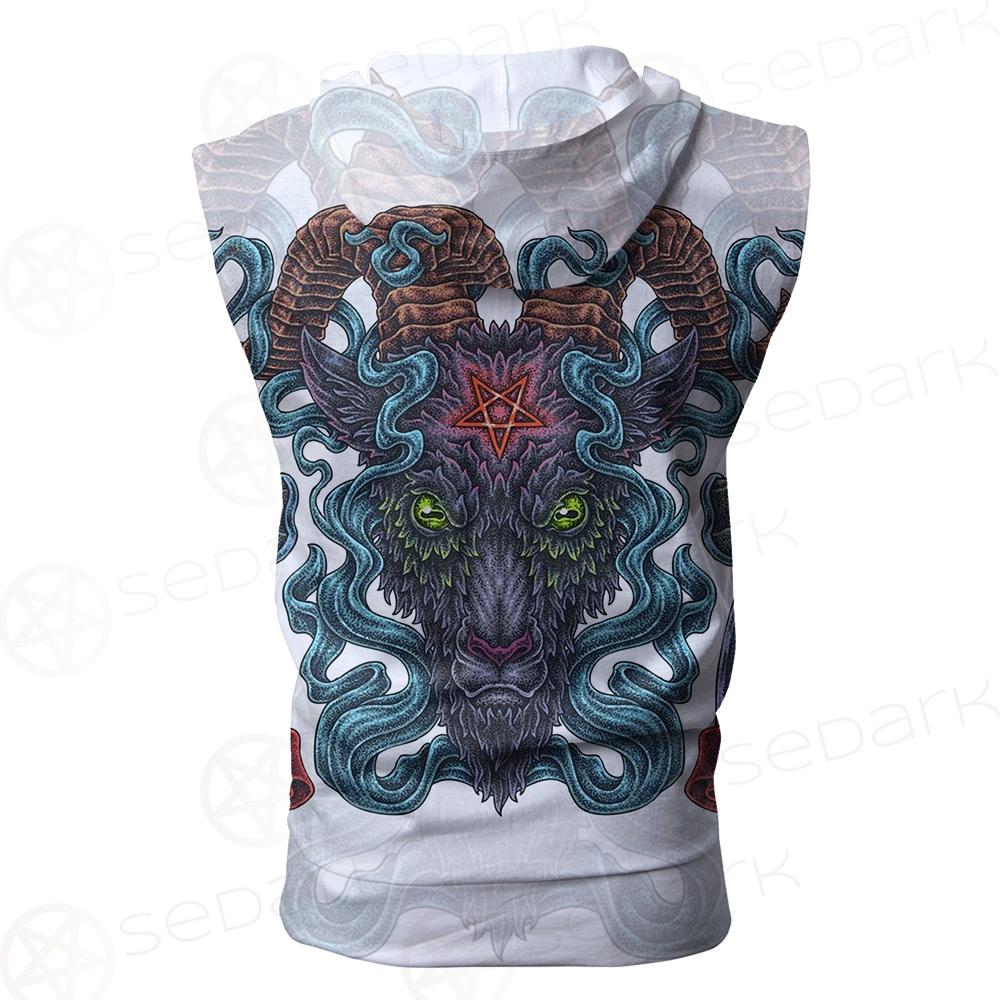 Infernal Torture Theme Tattoos Zip Sleeveless Hoodie