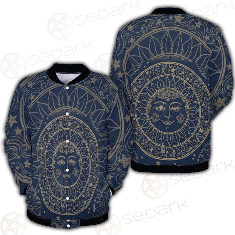 Sun Face With Stars Medallion Ornament SDN-1071 Button Jacket