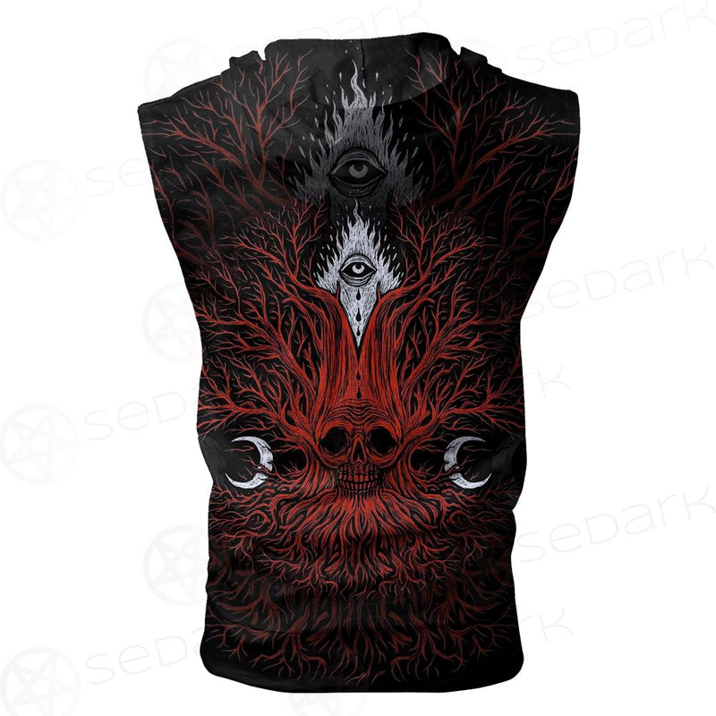 A Moon And A Burning Eye SDN-0173 Zip Sleeveless Hoodie