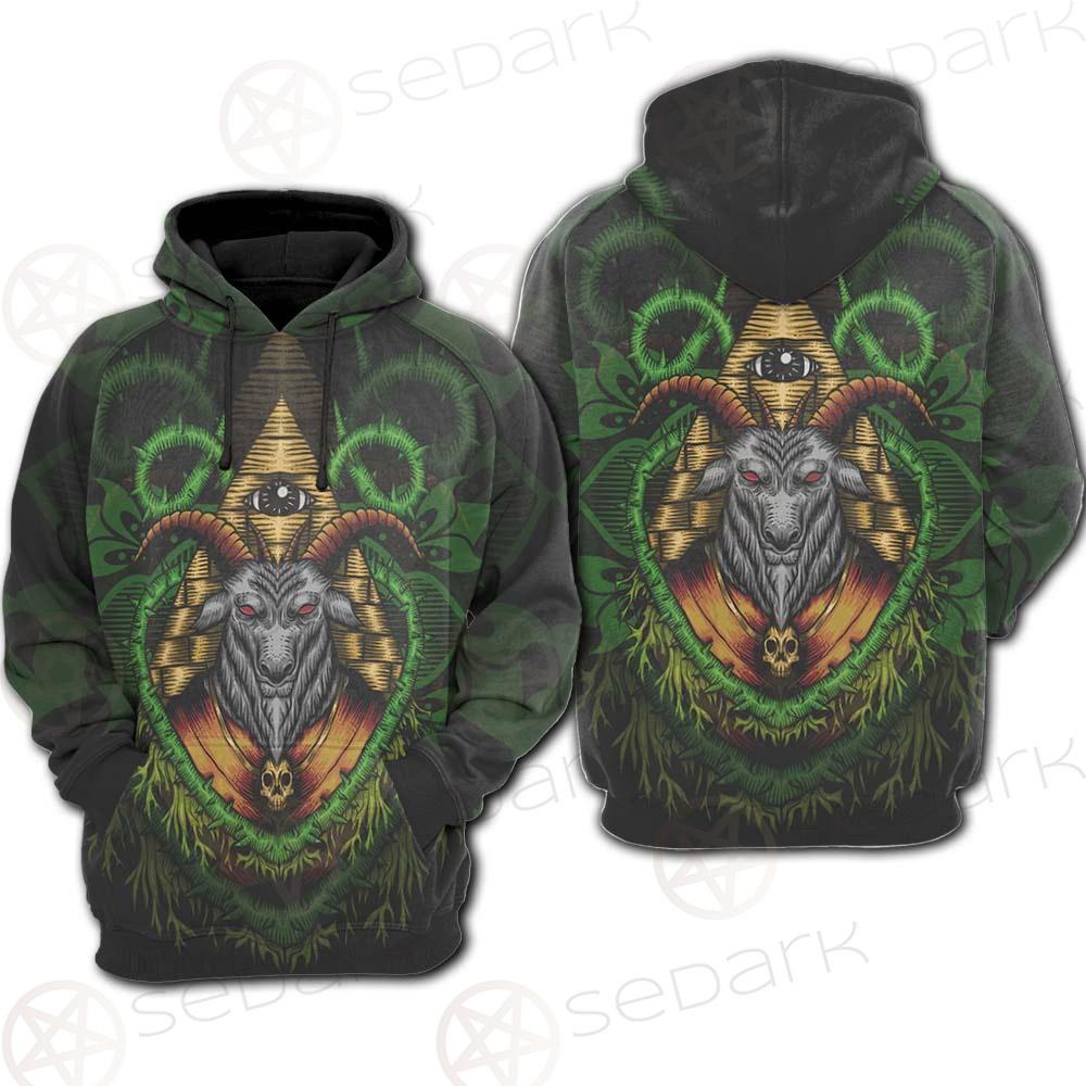Baphomet Vector Illustration SDN-1074 Hoodie Raglan