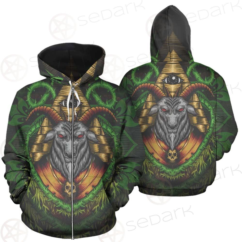 Baphomet Vector Illustration SDN-1074 Zip-up Hoodies